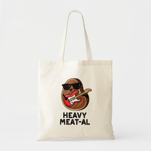 Heavy Meat al Funny Meat Steak Pun Tragetasche (Vorne)