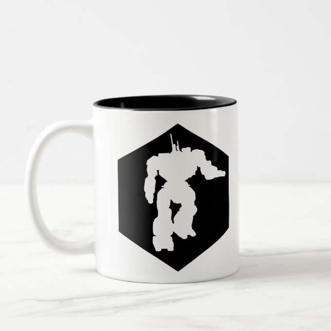 Heavy-Mech-Tasse Zweifarbige Tasse (Links)