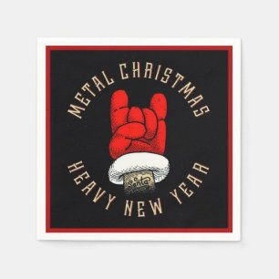 Heavy Metal Christmas Napkins Serviette