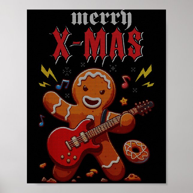 Heavy Metal Christmas Sleigher Hail Santa Claus Ro Poster (Vorne)