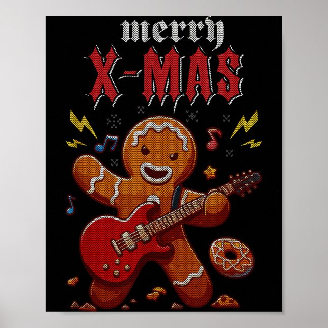 Heavy Metal Christmas Sleigher Hail Santa Claus Ro Poster (Vorne)