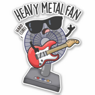 Heavy Metal Fan Funny Music Puff Aufkleber