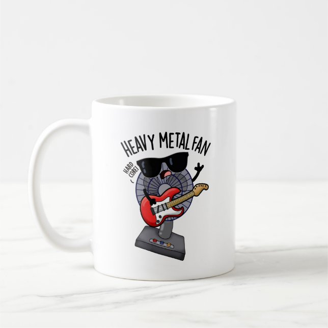 Heavy Metal Fan Funny Music Puff Kaffeetasse (Links)