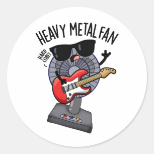 Heavy Metal Fan Funny Music Puff Runder Aufkleber
