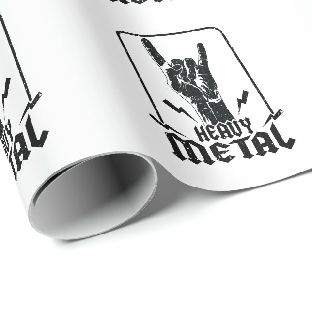 Heavy Metal Geschenkpapier (Rolleneckpunkt)