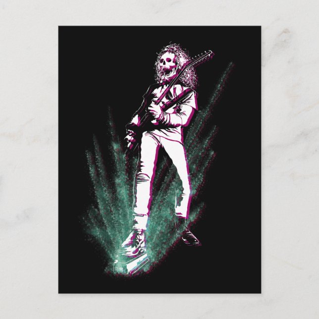 Heavy Metal Gitarre Player Postkarte (Vorderseite)