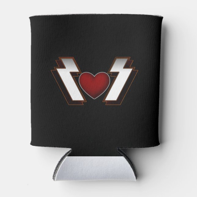Heavy Metal Heart Dosenkühler (Vorderseite)
