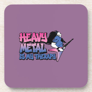 Heavy Metal ist meine Therapie Getränkeuntersetzer