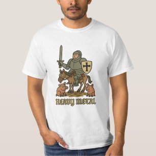 Heavy Metal Knight - Mittelalterliches Mayhem T-Shirt
