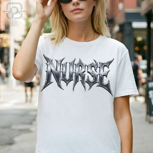 Heavy Metal Krankenschwester Rockerin RN Gothic Kr T-Shirt
