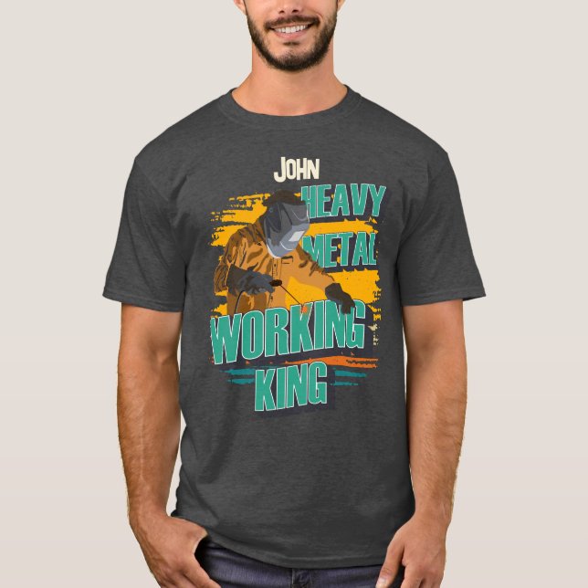 Heavy Metal-Metallbearbeitung mit kundenspezifisch T-Shirt (Vorderseite)