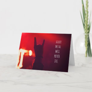 Heavy Metal Music Die niemals Geburtstagskarte Karte
