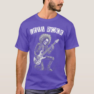 Heavy Metal Punk Rock'n'Roll Lasse Rock Skeleton G T-Shirt