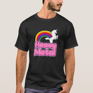 Heavy Metal Rainbow Halloween Unicorn Rock Konzert T-Shirt