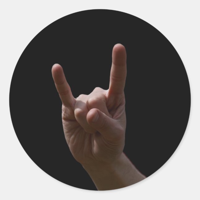 heavy metal runder aufkleber (Vorderseite)