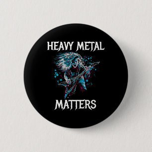 Heavy Metal S Metal Head Banger Gitarre Rocker Sti Button