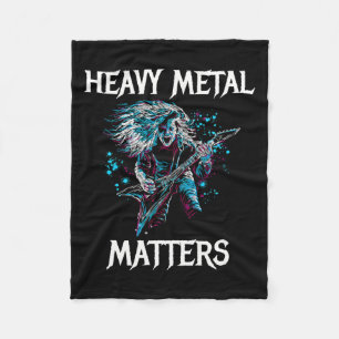 Heavy Metal S Metal Head Banger Gitarre Rocker Sti Fleecedecke