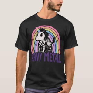 Heavy Metal Unicorn Skelett T-Shirt
