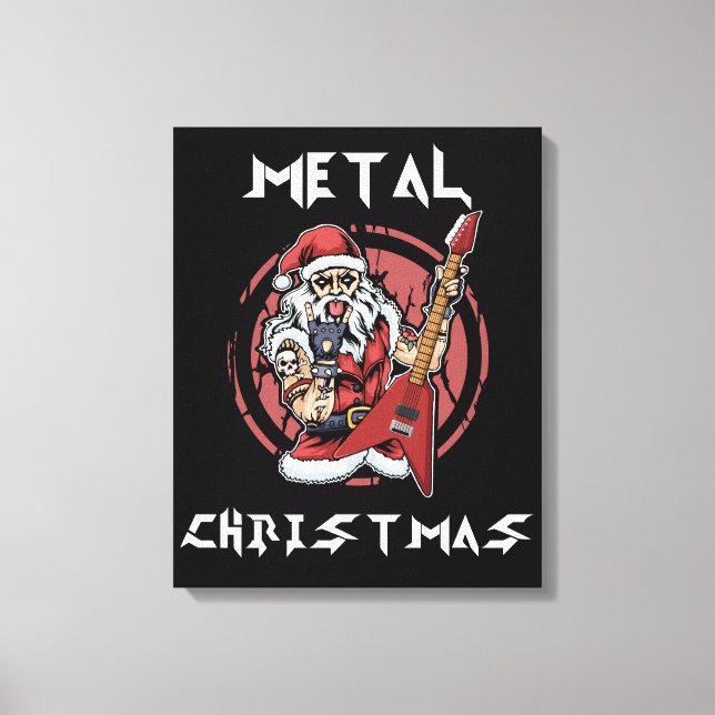Heavy Metal Weihnachts-Weihnachtsfelsen - Metalhea Leinwanddruck (Vorderseite)