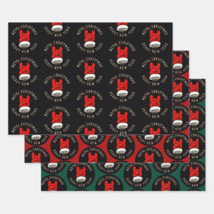 Heavy Metal Weihnachtswrapping Paper Sheets Geschenkpapier Set