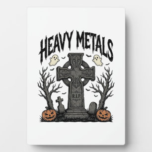Heavy Metals Halloween-Friedhofs-Vektor-Design_1 Fotoplatte