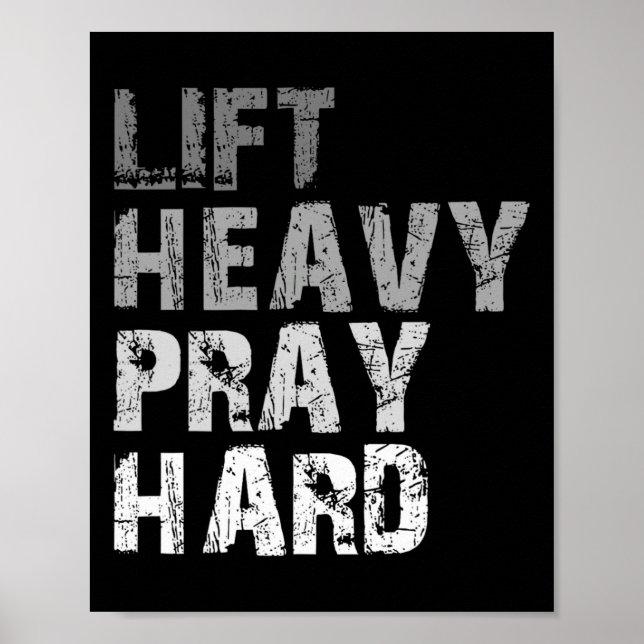 Heavy Pen Harte Motivierend Workout Faith Me Poster (Vorne)