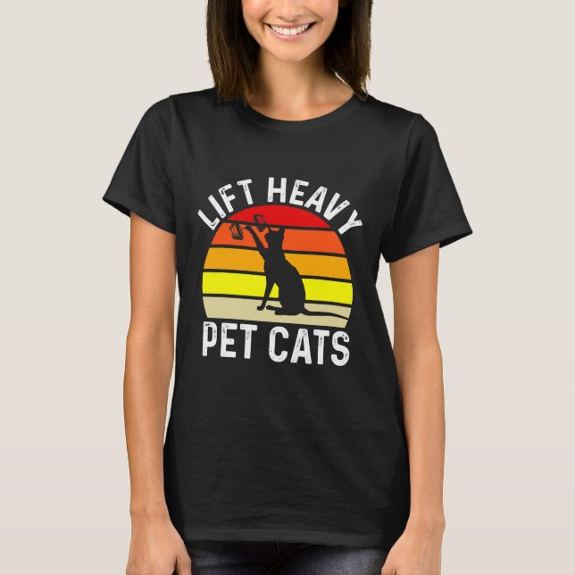 Heavy Pet Cats Bodybuilding T-Shirt (Vorderseite)