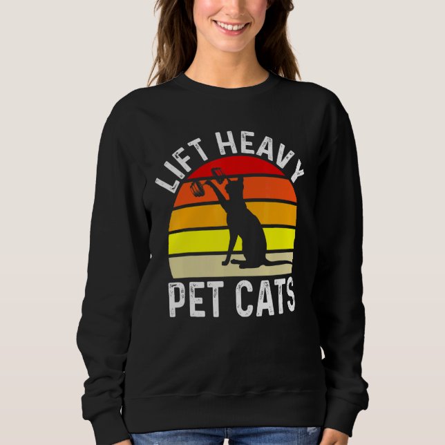 Heavy Pet Cats Bodybuilding Weichtraining G Sweatshirt (Vorderseite)