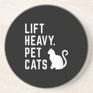 Heavy Pet Cats - Funny Gym Workout Getränkeuntersetzer