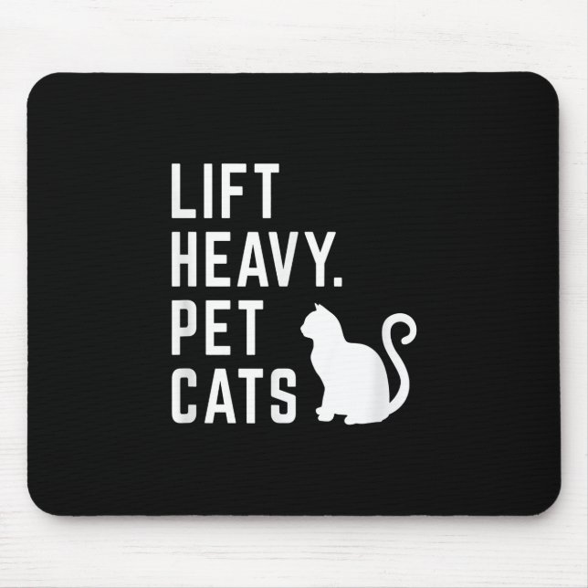 Heavy Pet Cats - Funny Gym Workout Mousepad (Vorne)