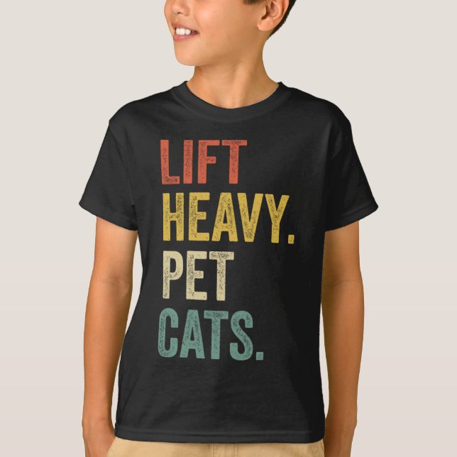 Heavy Pet Cats - Funny Gym Workout T-Shirt (Vorderseite)