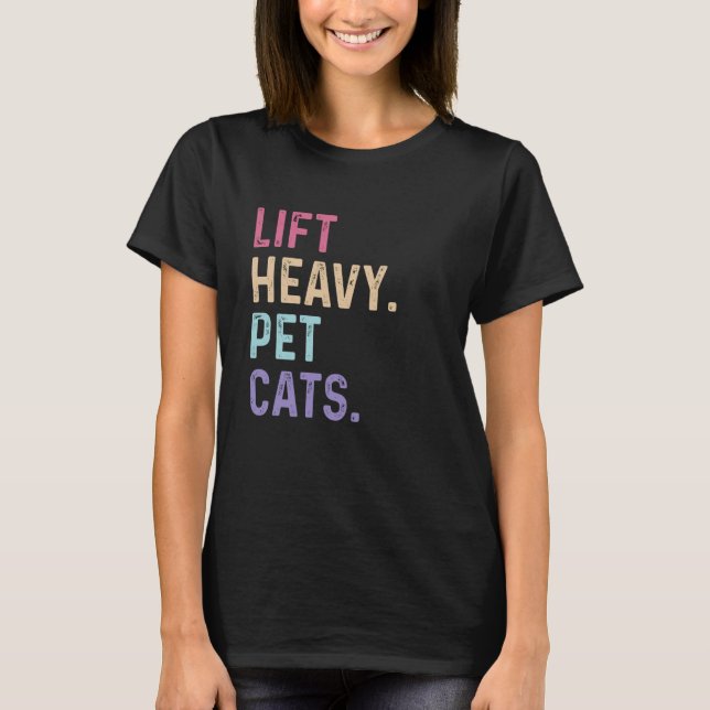 Heavy Pet Cats - Gym Workout Weight Lifting V T-Shirt (Vorderseite)