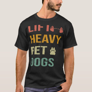 Heavy Pet Hunde Gewicht Lifting Gym Workout T-Shirt