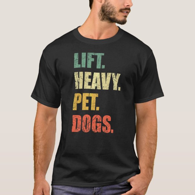 Heavy Pet Hunde Gym Fitness Hefting T-Shirt (Vorderseite)
