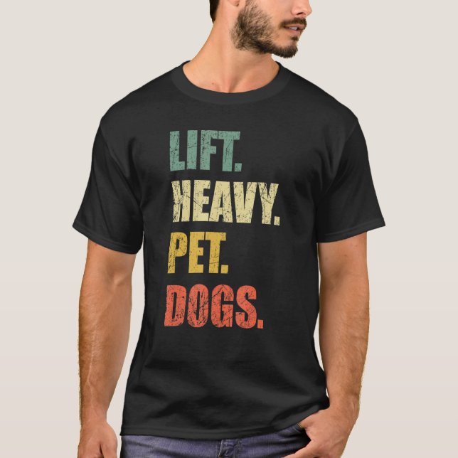 Heavy Pet Hunde Gym Fitness Hefting T-Shirt (Vorderseite)