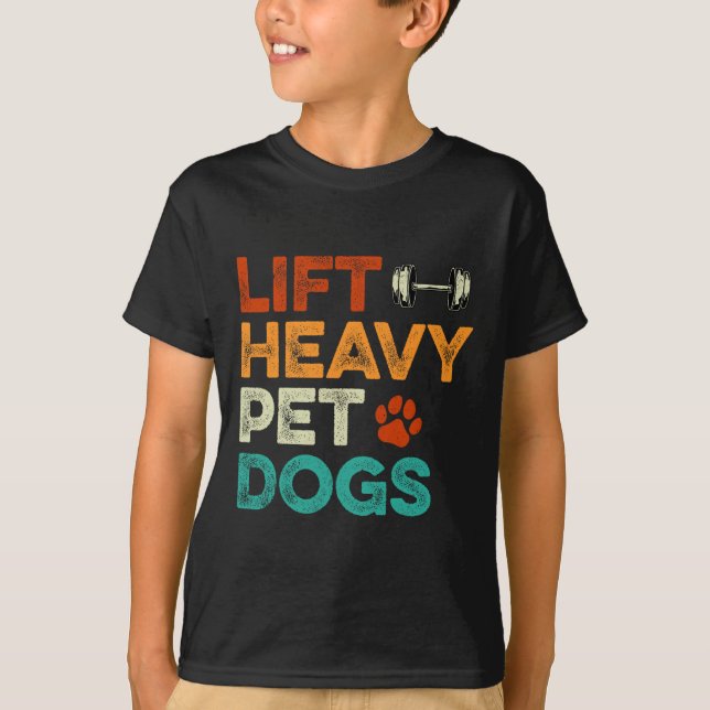 Heavy Pet Hunde Gym Workout Pet Lover Canine m T-Shirt (Vorderseite)