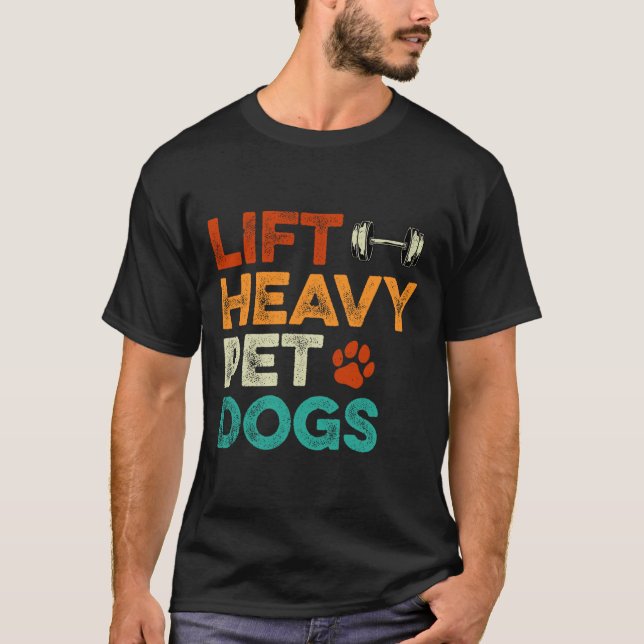 Heavy Pet Hunde Gym Workout Pet Lover Canine m T-Shirt (Vorderseite)