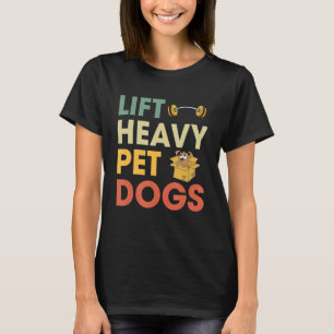Heavy Pet Hunde Weightlifter Gymer T-Shirt