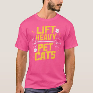 Heavy Pet Katzen Funny Gym Workout Gewicht Lifti T-Shirt