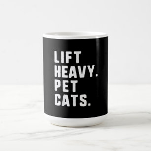 Heavy Pet Katzen Funny Gym Workout Lifting Geschen Verwandlungstasse