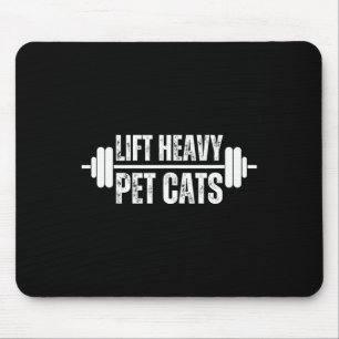 Heavy Pet Katzen Weightlifter Gym Barbell Cat O Mousepad
