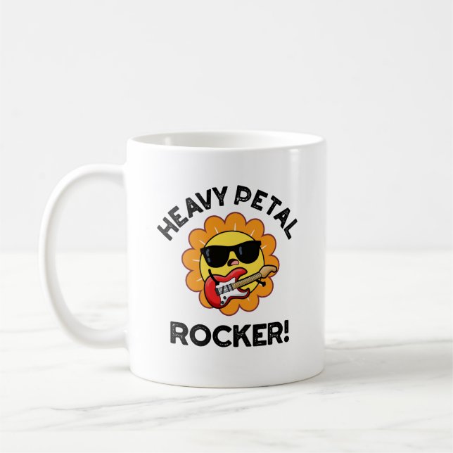 Heavy Petal Rocker Funny Blume Puff Kaffeetasse (Links)