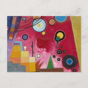 Heavy Red, 1924 von Wassily Kandinsky Postkarte