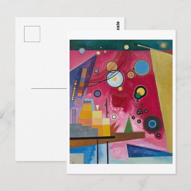 Heavy Red | Kandinsky | Postkarte (Vorne/Hinten)