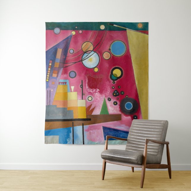 Heavy Red | Kandinsky | Wandteppich (Beispiel)