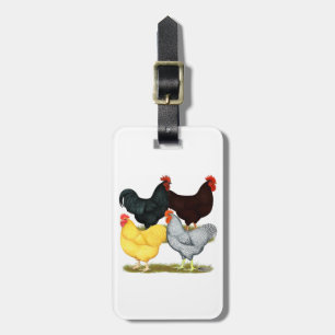 Heavy Rooster Chicken Quartett Gepäckanhänger