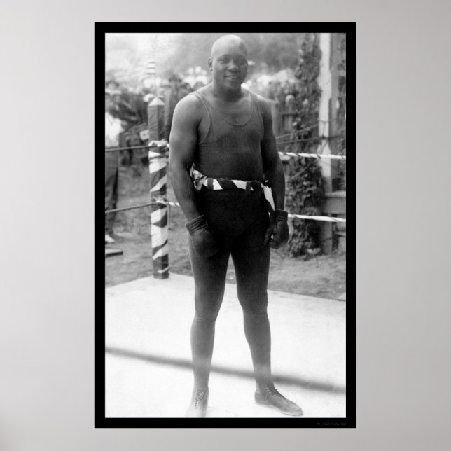 Heavyweight Boxing Champion Jack Johnson 1912 Poster (Vorne)