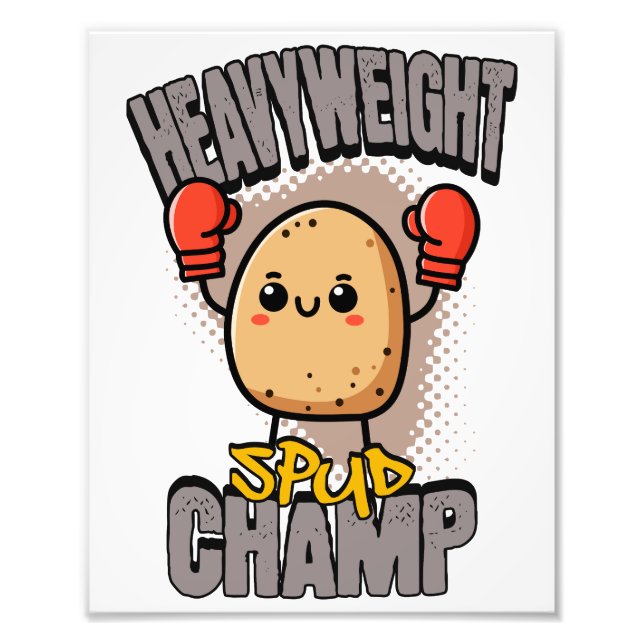 Heavyweight Spud Champ Boxing Potato  Fotodruck (Vorne)