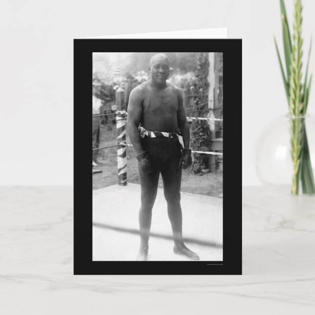 Heavyweight-Verpacken-Meister-Jack Johnson 1912 Karte (Vorderseite)
