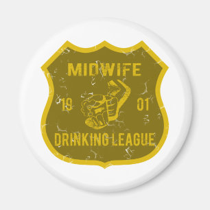 Hebamme Drinking League Magnet